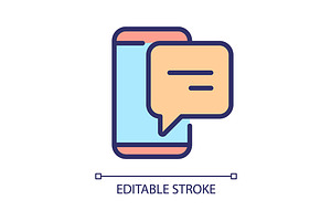 Smartphone with speech bubble, an Icon by IMG Visuals