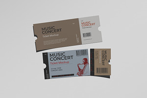 Ticket Mockup, an Advertising Mockup by Tahtagraphic