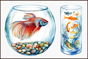 Pastel Aquarium Clipart, an Illustration by Sublimation Artist (Thumbnail 3 of 6)