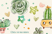 Cacti & Succulents set +8 patterns, a Decorative Illustration by Kristina Crocus (Thumbnail 2 of 5)