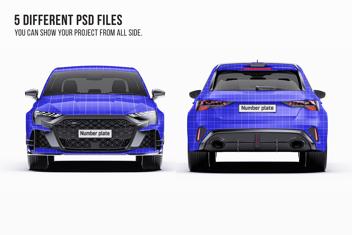 2026 Sport Performance Hatchback Set, an Advertising Mockup by Halal Graphic Studio (Photo 8 of 12)