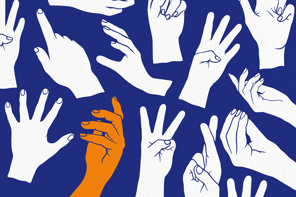 Hand Gesture Silhouette, an Illustration by Tekuni (Photo 2 of 8)
