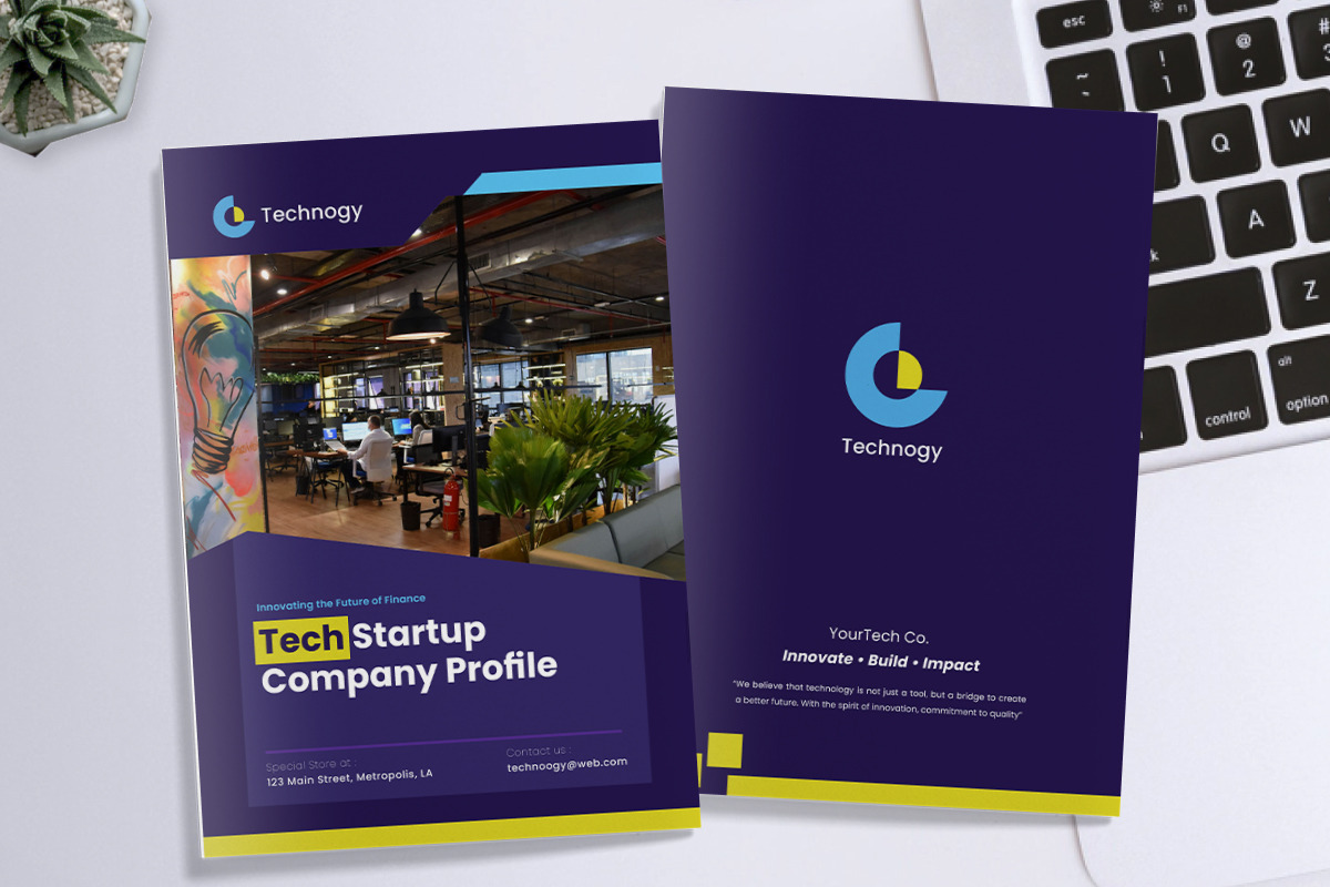 Modern Tech Startup Company Profile, a Brochure Template by twinstd (Photo 6 of 6)