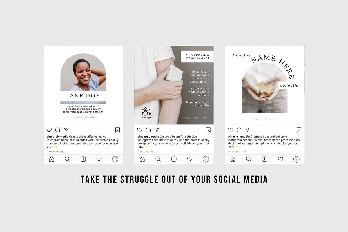 Handmade Soap Social Media, a Social Media Template by Sincerely Media (Photo 3 of 9)