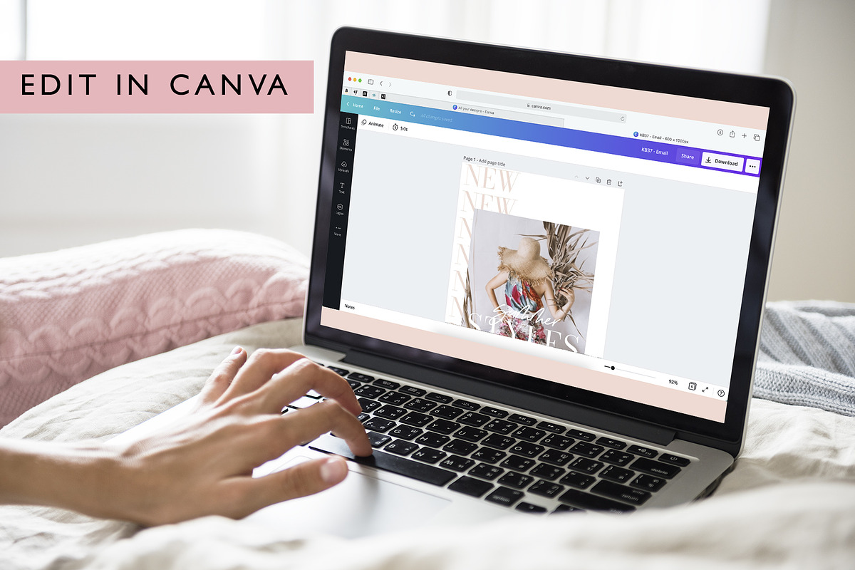 Neutral Blush Fashion Email Template, an Email Template by KikiBunnyCreative (Photo 5 of 7)