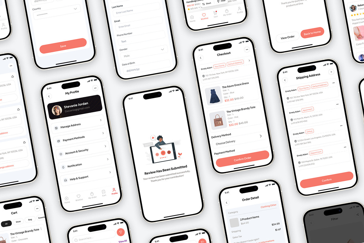 Diva - Women Online Shop App UI Kit, an UI Kit Template by Ztudioz (Photo 3 of 4)
