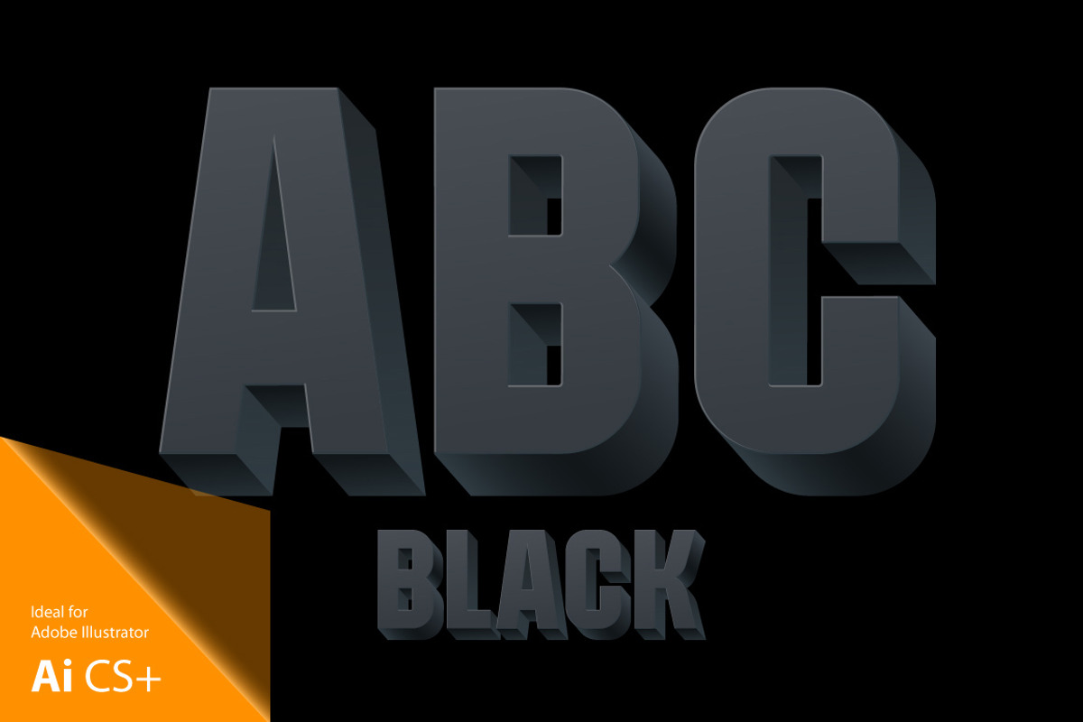 Vector illustration of 3d alphabet