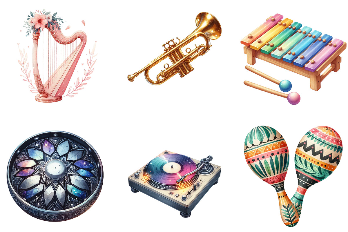 Musique Instrument Clipart, an Illustration by DreamArtGraphic (Photo 2 of 5)