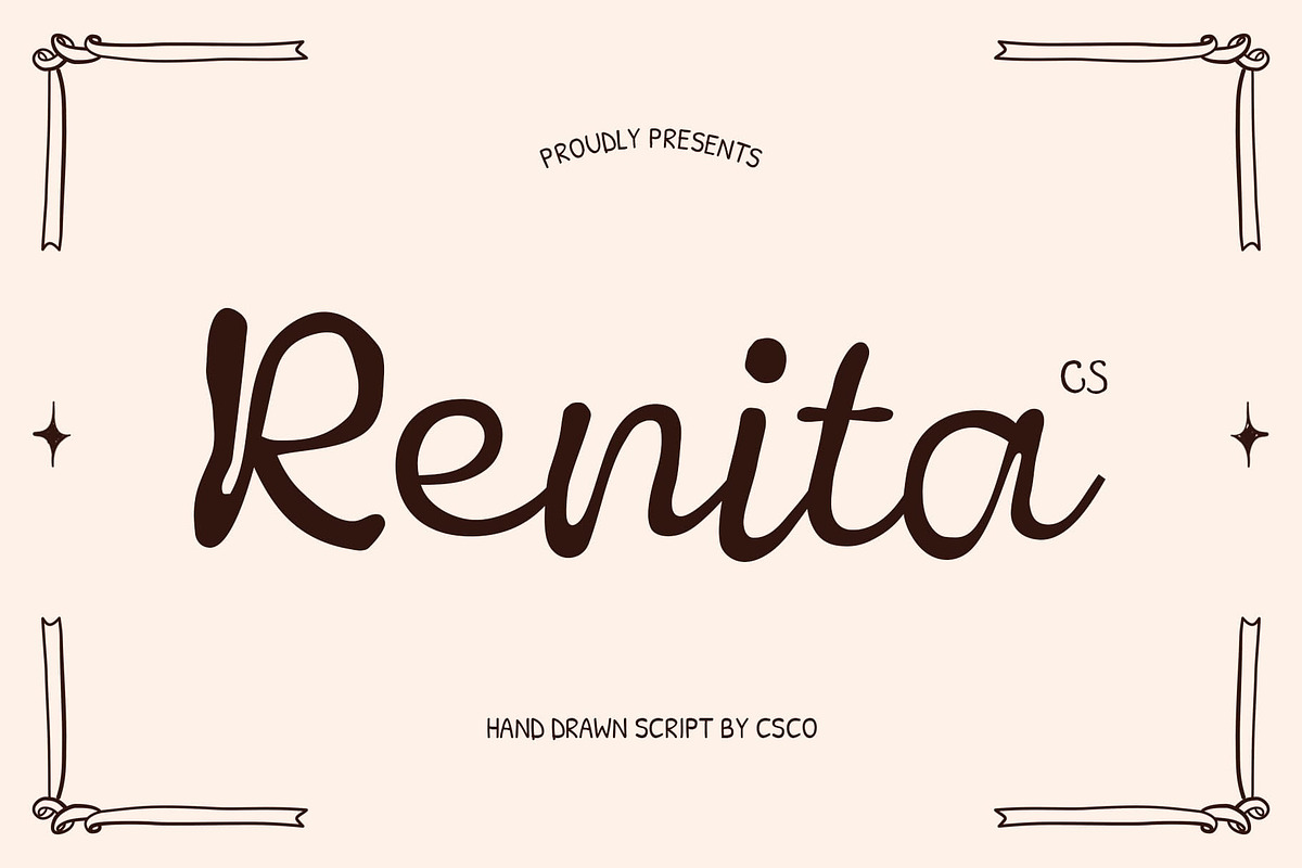 CS Renita – Handwritten Script Font, a Script Font by Craft Supply Co. (Photo 1 of 8)