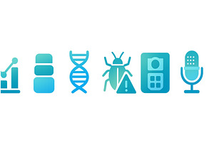 Symbols representing data analysis, a Technology Illustration by ZinetroN