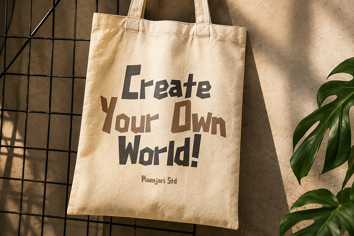 Chunkriot - Playful Display Font, a Sans Serif Font by Maenjari Std (Photo 9 of 10)