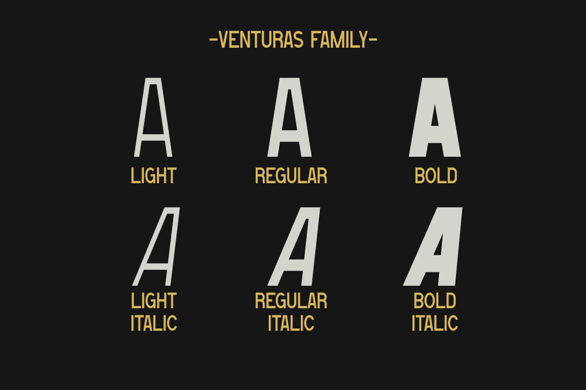 Venturas - Sans Serif Font Family, a Sans Serif Font by MaikoHatta (Photo 3 of 6)