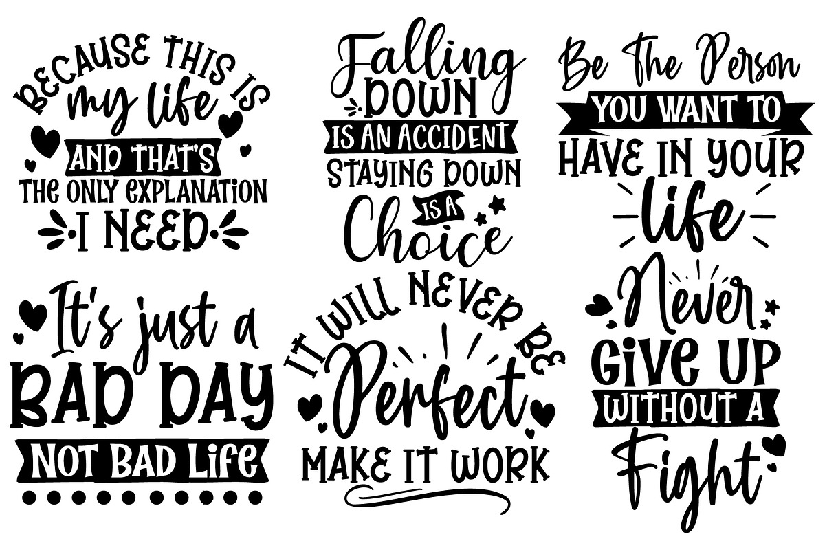 Inspirational Quotes SVG,, an Object Illustration by Vector Portal (Photo 3 of 6)