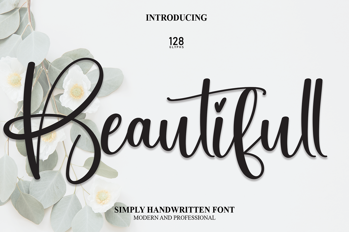Beautifull | Script Font, a Script Font by Scratchones (Photo 1 of 8)