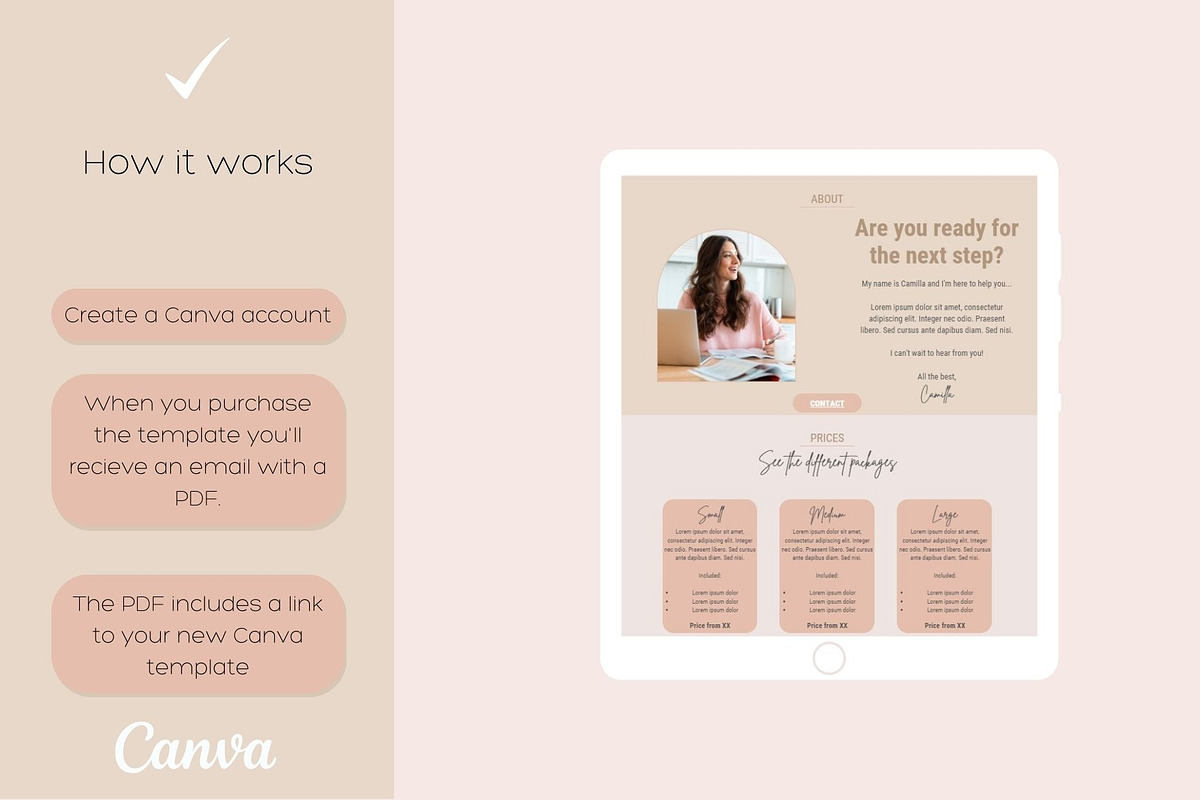 Nordic one-page website template, a Landing Page Template by Valley Media Templates (Photo 2 of 4)