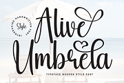 Alive Umbrela | Script Font, a Handwritten Font by Scratchones (Thumbnail 1 of 9)
