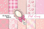 Pink Dreams Pattern 2, a Pattern Graphic by GlamArtZhanna (Thumbnail 1 of 3)