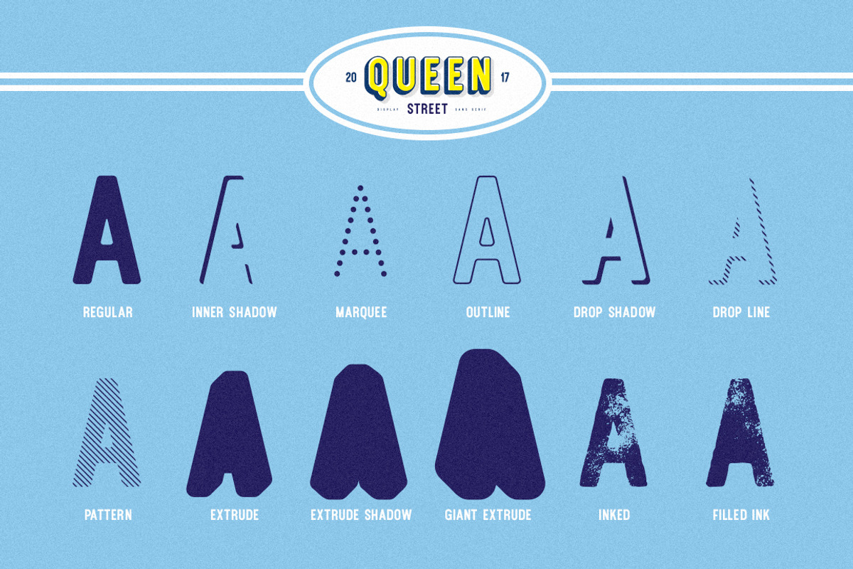 Queen Street Display Font preview 3
