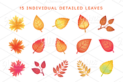 Fall Leaves Frames & Border Set, a Seasonal Illustration by 9 Lives Illustration (Thumbnail 2 of 3)