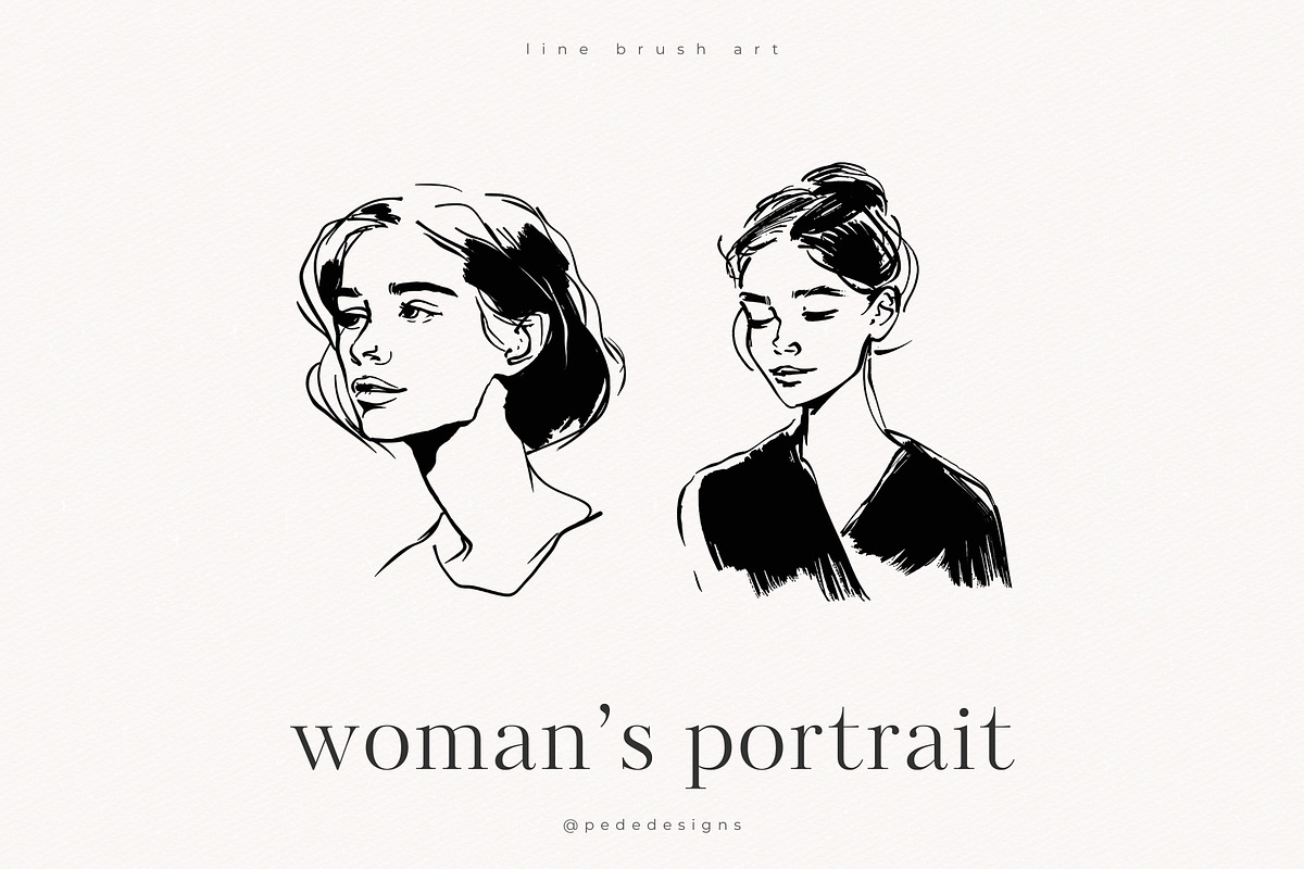Woman's Portrait I, a Person Illustration by PeDe Designs (Photo 4 of 6)