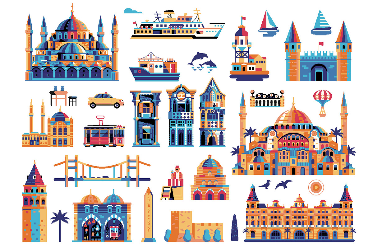 Travel Istanbul Icons and Elements, an Icon by Alex Krugli (Photo 3 of 9)