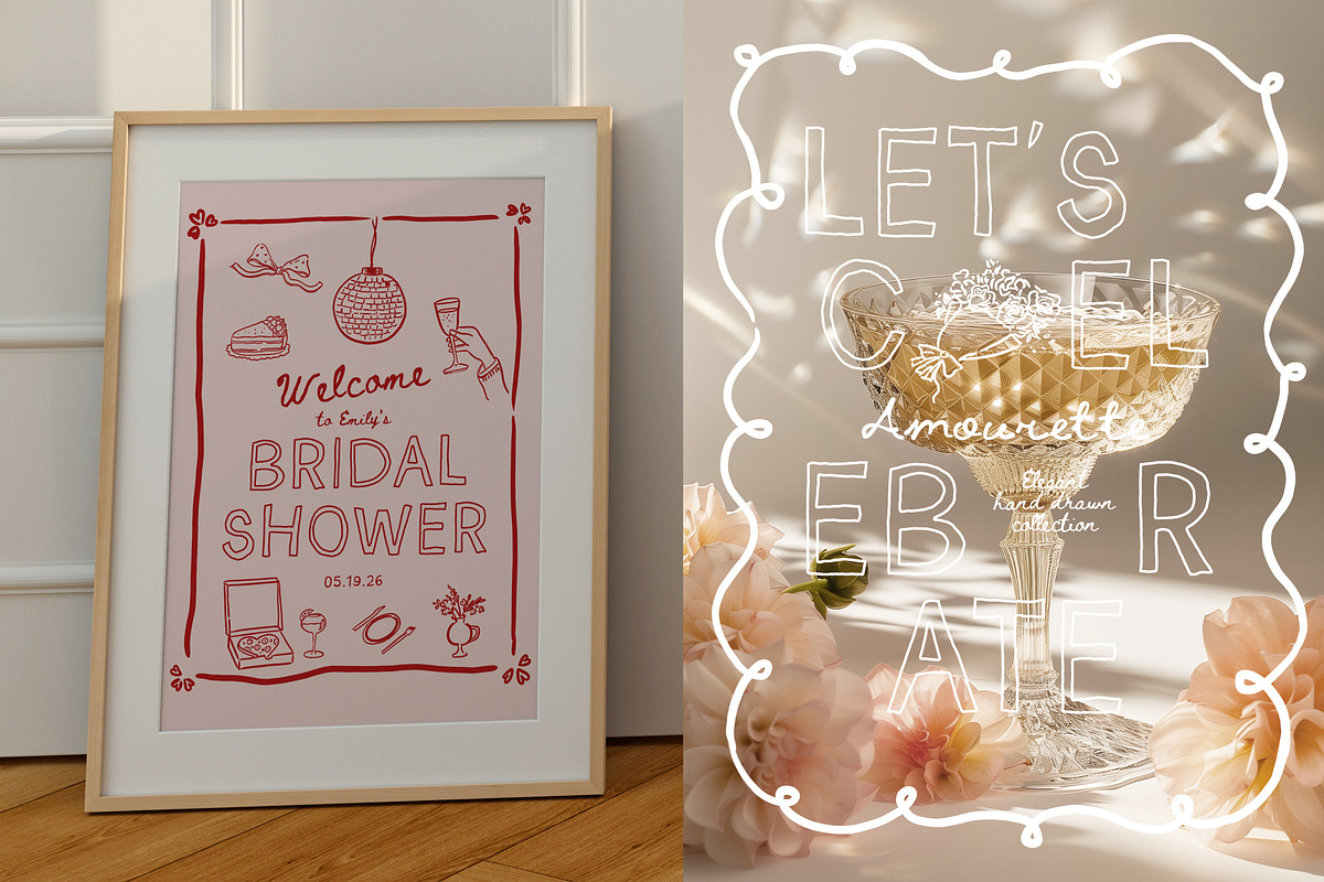 Amourette Hand Drawn Cupids Clipart, a Decorative Illustration by Muse Artist (Photo 11 of 12)