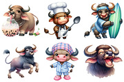 Funny Buffalo Clipart, an Illustration by Daily.Designs (Thumbnail 5 of 5)