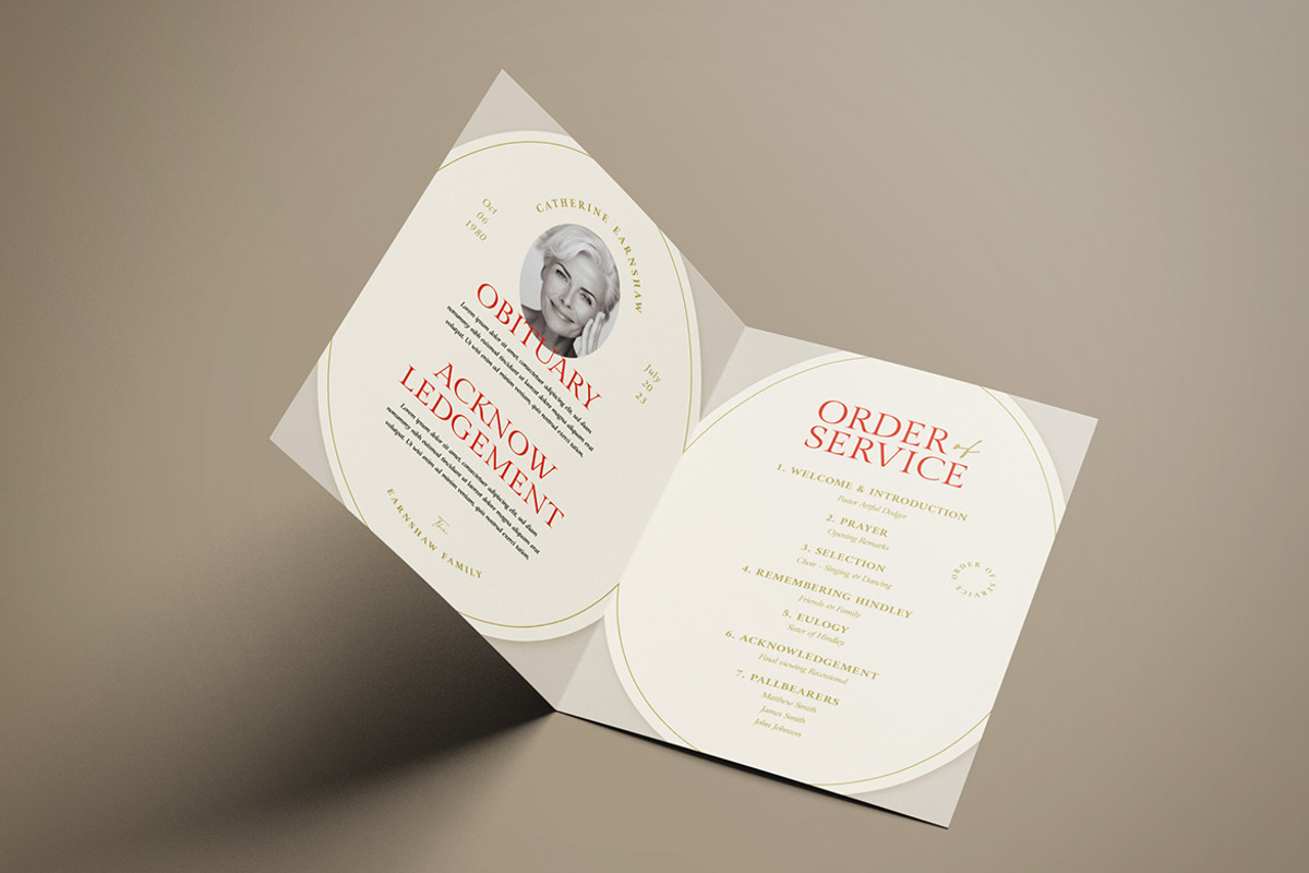 Classic Elegant Funeral Program, an Invitation Template by Vynetta (Photo 4 of 6)