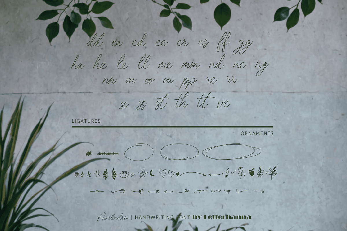 Avelindria Font, a Handwritten Font by Letterhanna Studio (Photo 14 of 19)