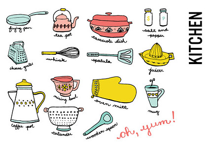Kitchen Doodle Clip Art