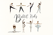 Kids Ballet Watercolor Clip Art Set, a Person Illustration by Tati Bordiu (Thumbnail 1 of 5)