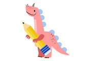Back to School Dinosaur Clipart, an Education Illustration by the_myro (Thumbnail 9 of 9)