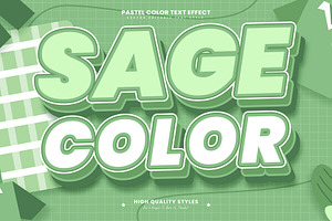 Sage Color Editable Text Effect