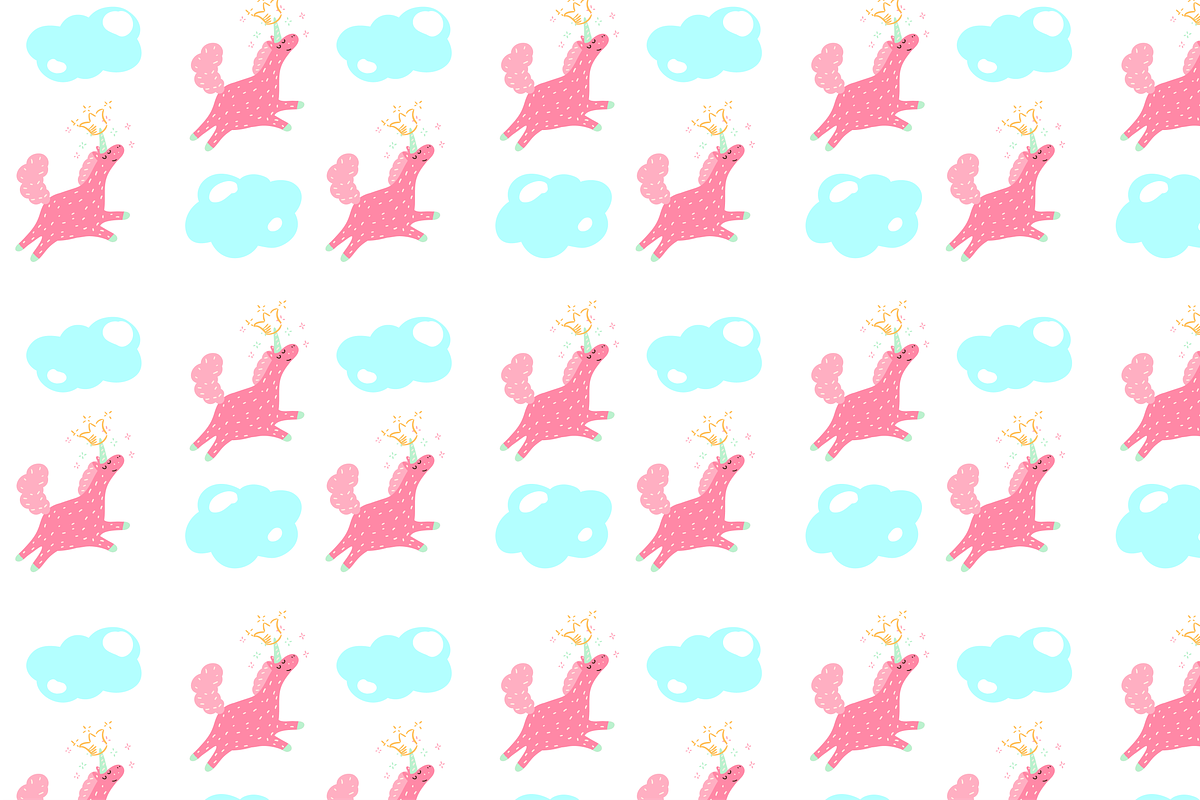Unicorns pattern set, a Pattern Graphic by Kotozoid (Photo 4 of 5)