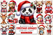 Cute Baby Animals in Christmas Outfi, an Illustration by RobertsArt (Thumbnail 1 of 7)