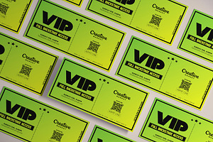 Neon Green VIP Pass Template