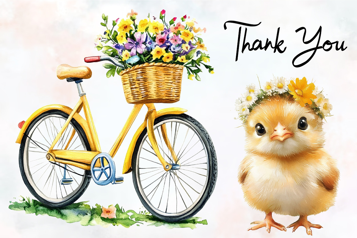 Sunny Yellow Mother's Day Cliparts, an Illustration by RobertsArt (Photo 7 of 7)