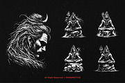 10 Bundle Dark Art Shiva God Hindu, an Illustration by Morspective (Thumbnail 3 of 7)
