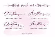 Anything Script || 8 Fonts, a Script Font by Aldedesign (Thumbnail 4 of 17)