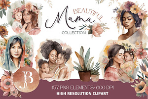 Beautiful Mama Clipart Collection