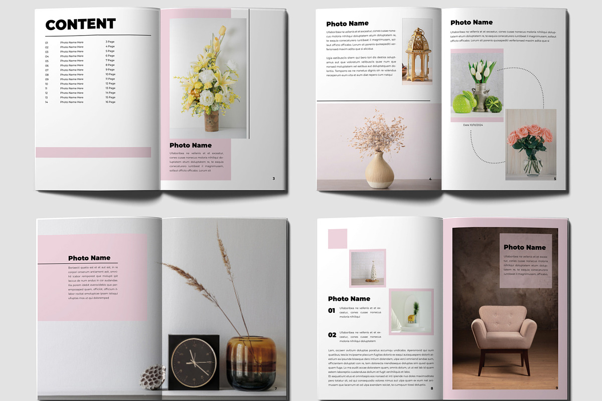 Product Photo Book Template Design