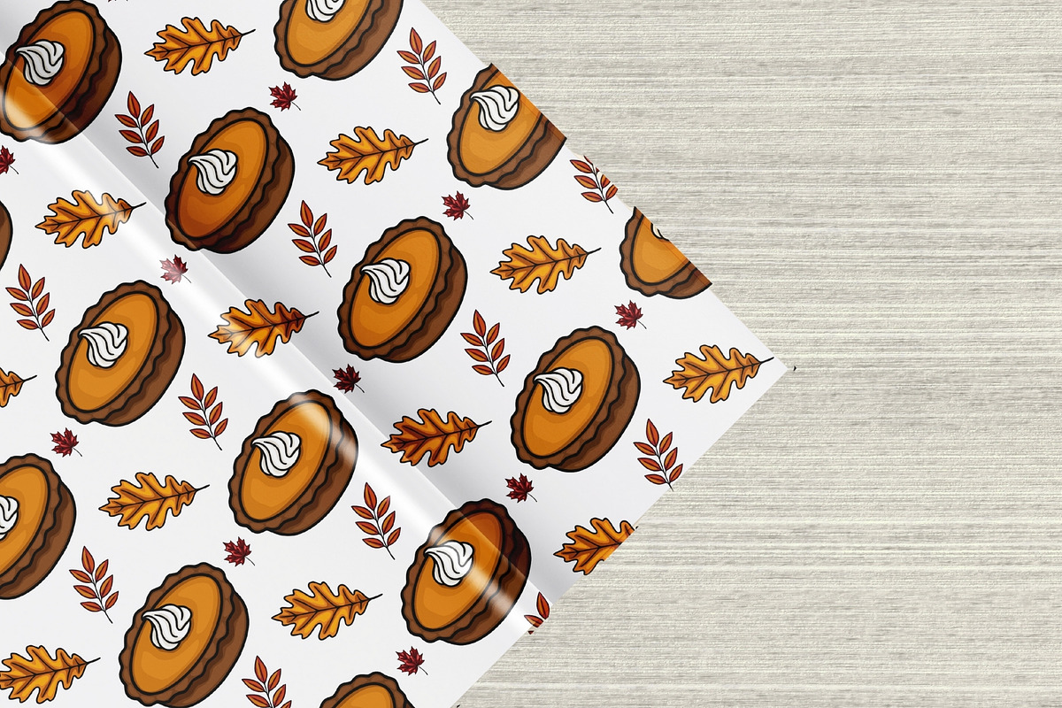 Fall Pies: Patterns & Clipart Set, a Food Illustration by Elatedowl (Photo 6 of 12)