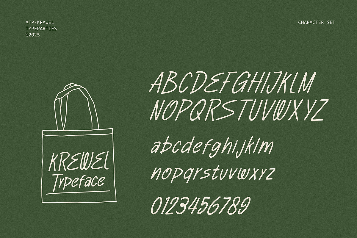 Krawel - Handwritten Brush Font, a Handwritten Font by Typeparties (Photo 10 of 10)