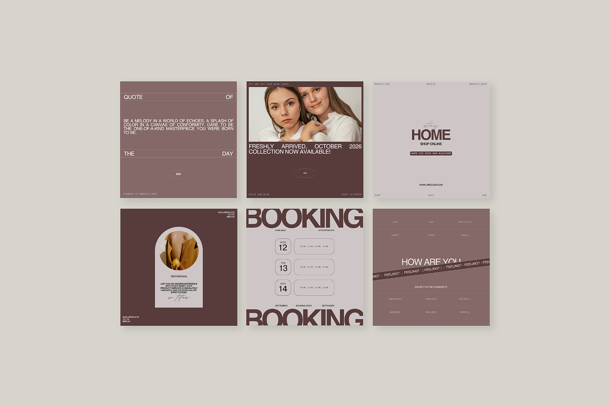 Instagram Templates for CANVA, a Social Media Template by Prapti Design