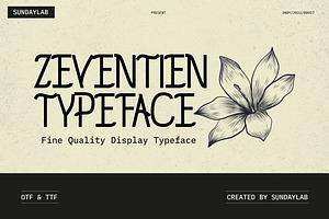 Zeventien Typeface