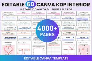 60 Canva KDP Interior, a Stationery Template by Shumaya
