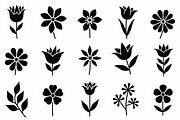16 elegant black floral silhouettes, an Illustration by Amazin_art (Thumbnail 16 of 17)