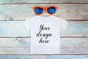 White kid t-shirt mockup bundle., a Print Template by MockupMarket (Thumbnail 9 of 27)