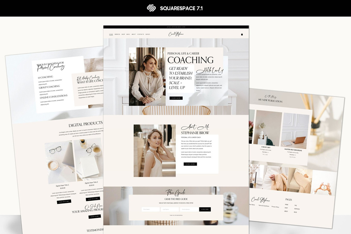 Squarespace Website Template Coach, a Squarespace Template by Presentibox (Photo 7 of 8)
