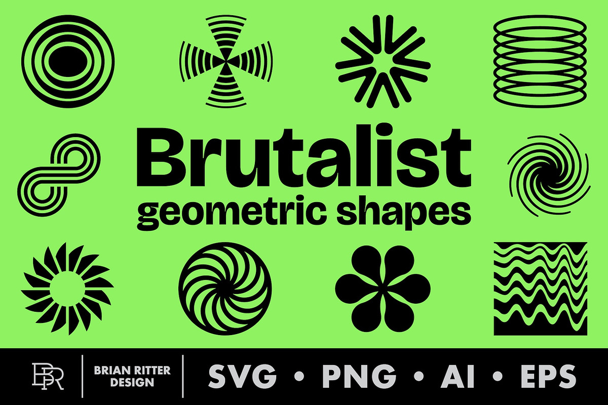 Brutalist Geometric Shapes, an Object Graphic by Brian Ritter Design (Photo 1 of 4)